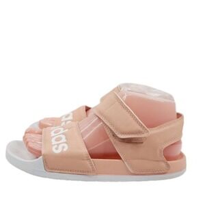 Adidas Slides Sandals Women Size 7 Peach Pink Logo